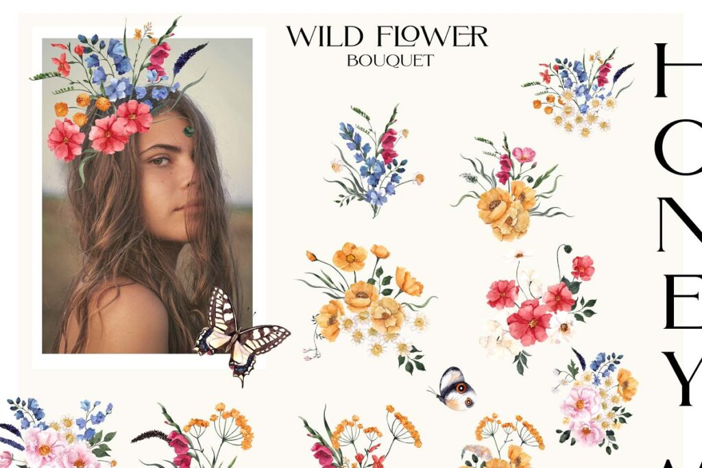 Honey Meadow Wild Flower Graphic Free Download
